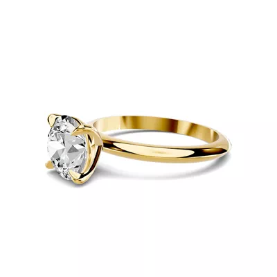 Serra Knife Edge Gallery Basket Engagement Ring (2mm)