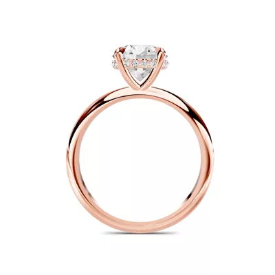 Serra Knife Edge Hidden Halo Engagement Ring
