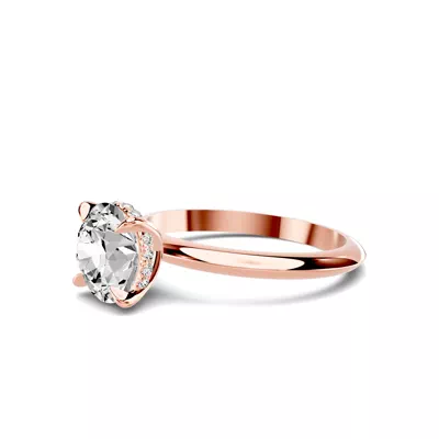 Serra Knife Edge Hidden Halo Engagement Ring