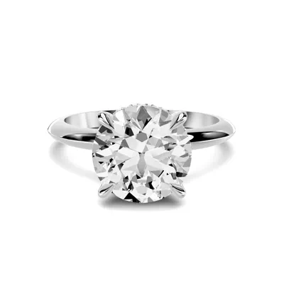 Serra Knife Edge Hidden Halo Engagement Ring