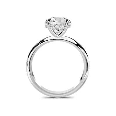 Serra Knife Edge Hidden Halo Engagement Ring