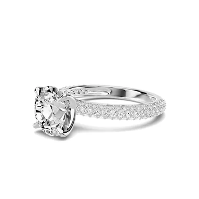 Selora Rolled Pavé Engagement Ring