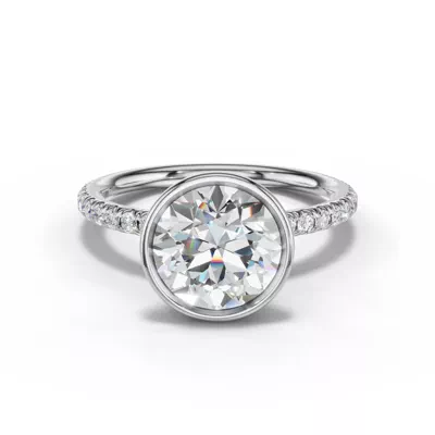Avalon Pavé Bezel Engagement Ring (0.30 ct. tw.)