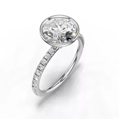 Avalon Pavé Bezel Engagement Ring (0.30 ct. tw.)