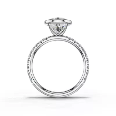 Avalon Pavé Bezel Engagement Ring (0.45 ct. tw.)