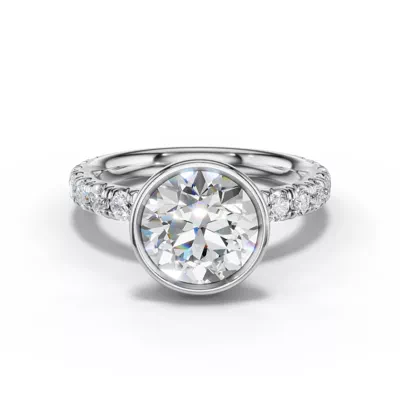 Avalon Pavé Bezel Engagement Ring (0.75 ct. tw.)