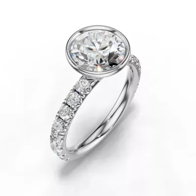 Avalon Pavé Bezel Engagement Ring (0.75 ct. tw.)