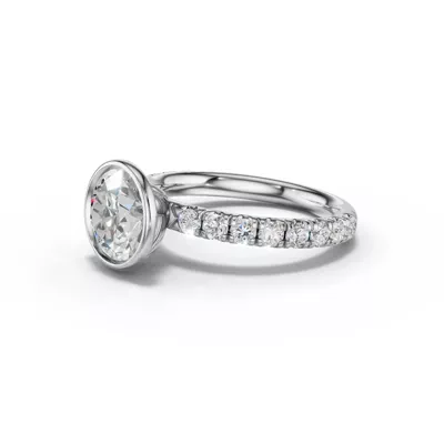 Avalon Pavé Bezel Engagement Ring (0.75 ct. tw.)