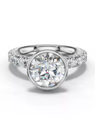 Avalon Pavé Bezel Engagement Ring (1.00 ct. tw.)
