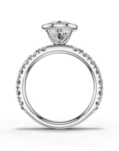 Avalon Pavé Bezel Engagement Ring (1.00 ct. tw.)