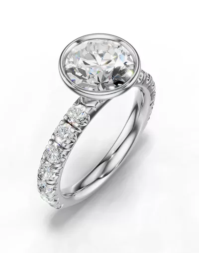 Avalon Pavé Bezel Engagement Ring (1.00 ct. tw.)