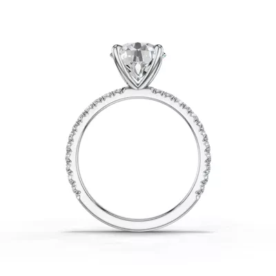 Lumina French Pavé Lab Engagement Ring (1/3 ct. tw.)
