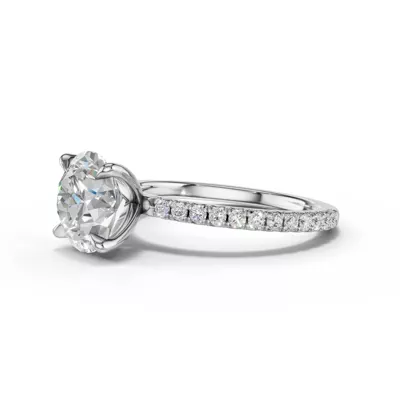 Lumina French Pavé Lab Engagement Ring (1/3 ct. tw.)