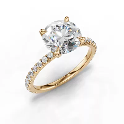 Lumina French Pavé Lab Engagement Ring (1/3 ct. tw.)