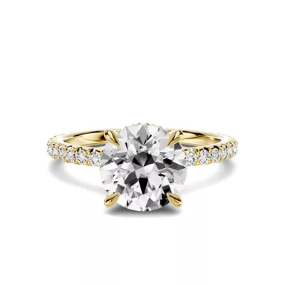 Lumina French Pavé Hidden Halo Engagement Ring (1/3 ct. tw.)