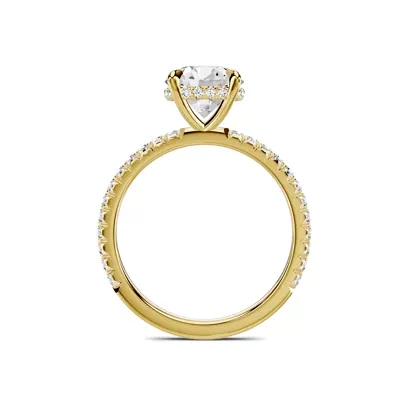 Lumina French Pavé Hidden Halo Engagement Ring (1/3 ct. tw.)