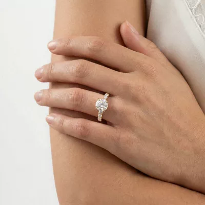 Lumina French Pavé Hidden Halo Engagement Ring (1 ct. tw.)