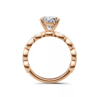 Maren Milgrain Marquise Diamond Engagement Ring