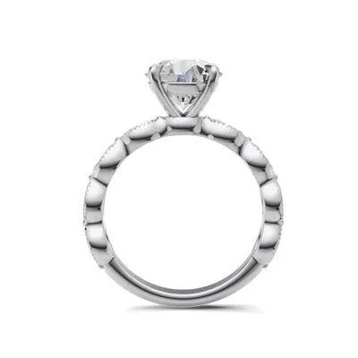 Maren Milgrain Marquise Diamond Engagement Ring