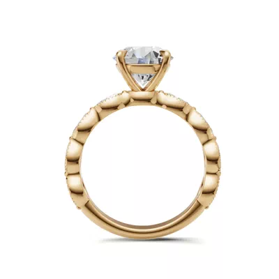 Maren Milgrain Marquise Lab Diamond Engagement Ring