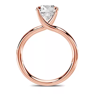 Stellora Crossover Solitaire Engagement Ring
