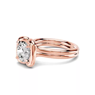 Elaris Double Band Halo Solitaire Engagement Ring