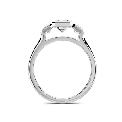 Montero Emerald-Cut Bezel Three-Stone Lab Diamond Engagement Ring (.50 ct. tw.)