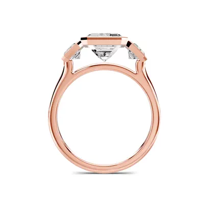 Montero Emerald-Cut Bezel Three-Stone Lab Diamond Engagement Ring (.75 ct. tw.)
