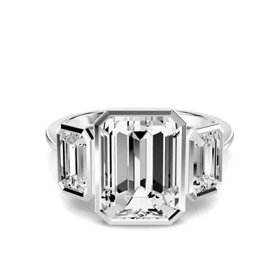Montero Emerald-Cut Bezel Three-Stone Lab Diamond Engagement Ring (1.00 ct. tw.)