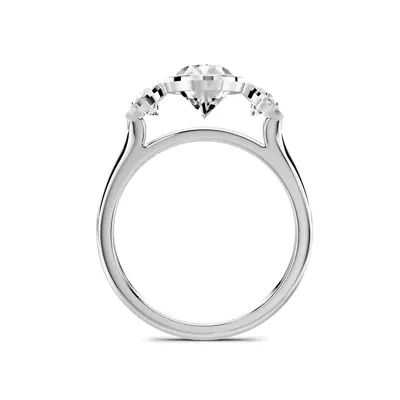Montero Oval Bezel Three-Stone Lab Diamond Engagement Ring (.50 ct. tw.)