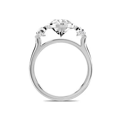 Montero Oval Bezel Three-Stone Lab Diamond Engagement Ring (.75 ct. tw.)