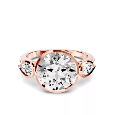 Montero Pear Bezel Three-Stone Lab Diamond Engagement Ring (.33 ct. tw.)