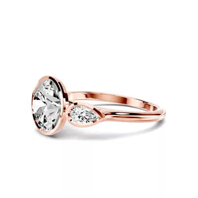 Montero Pear Bezel Three-Stone Lab Diamond Engagement Ring (.33 ct. tw.)