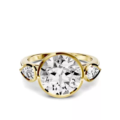 Montero Pear Bezel Three-Stone Lab Diamond Engagement Ring (.33 ct. tw.)