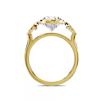 Montero Pear Bezel Three-Stone Lab Diamond Engagement Ring (.33 ct. tw.)