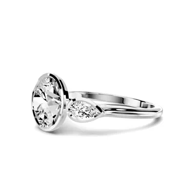 Montero Pear Bezel Three-Stone Lab Diamond Engagement Ring (.33 ct. tw.)