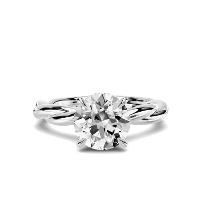 Riona Twist Hidden Halo Engagement Ring