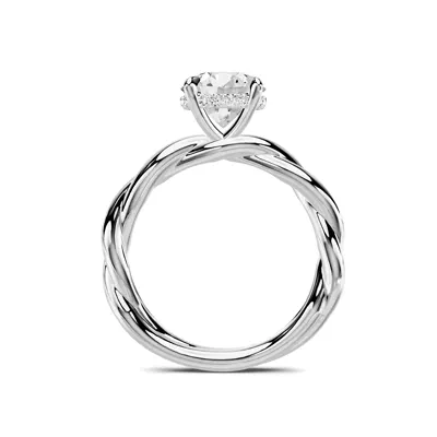 Riona Twist Hidden Halo Engagement Ring