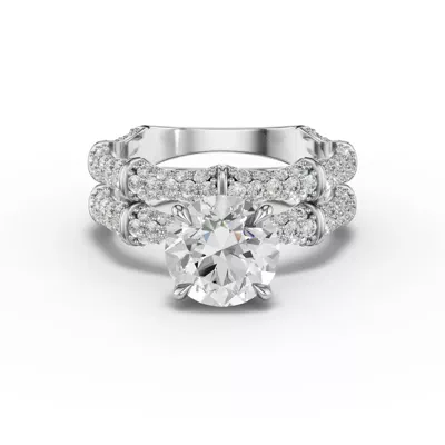Bamboo Pavé Diamond Band