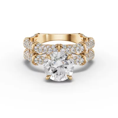 Bamboo Pavé Lab Diamond Band