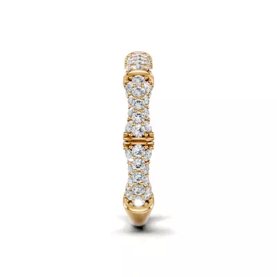 Bamboo Pavé Lab Diamond Band
