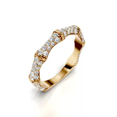 Bamboo Pavé Lab Diamond Band