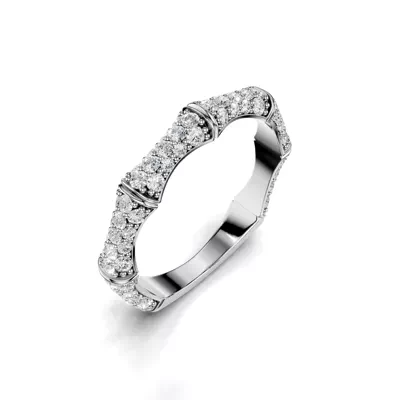 Bamboo Pavé Diamond Band