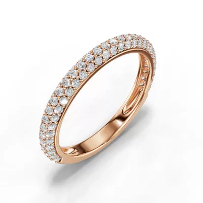 Selora Rolled Pavé Band