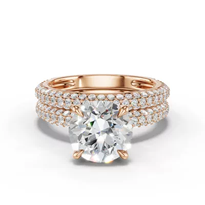 Selora Rolled Pavé Band