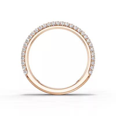 Selora Rolled Pavé Band