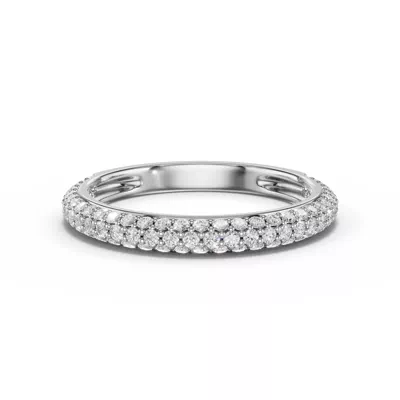 Selora Rolled Pavé Band