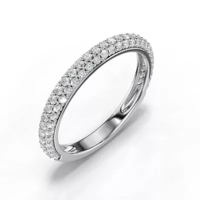 Selora Rolled Pavé Band