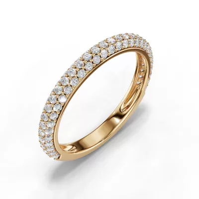 Selora Rolled Pavé Band