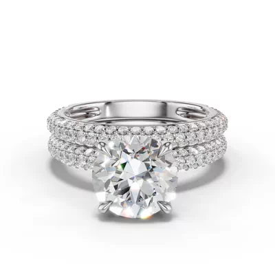 Selora Rolled Pavé Band
